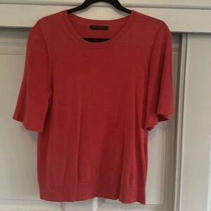 Coral sweater blouse